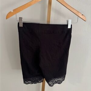 Black Lace Trim Women’s Biker Shorts